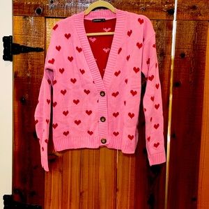 Boohoo Heart Cardi